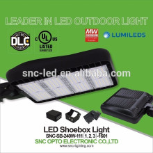 UL DLC gelistet 130lm / w LED Shoebox Licht für Parkplatz 240W